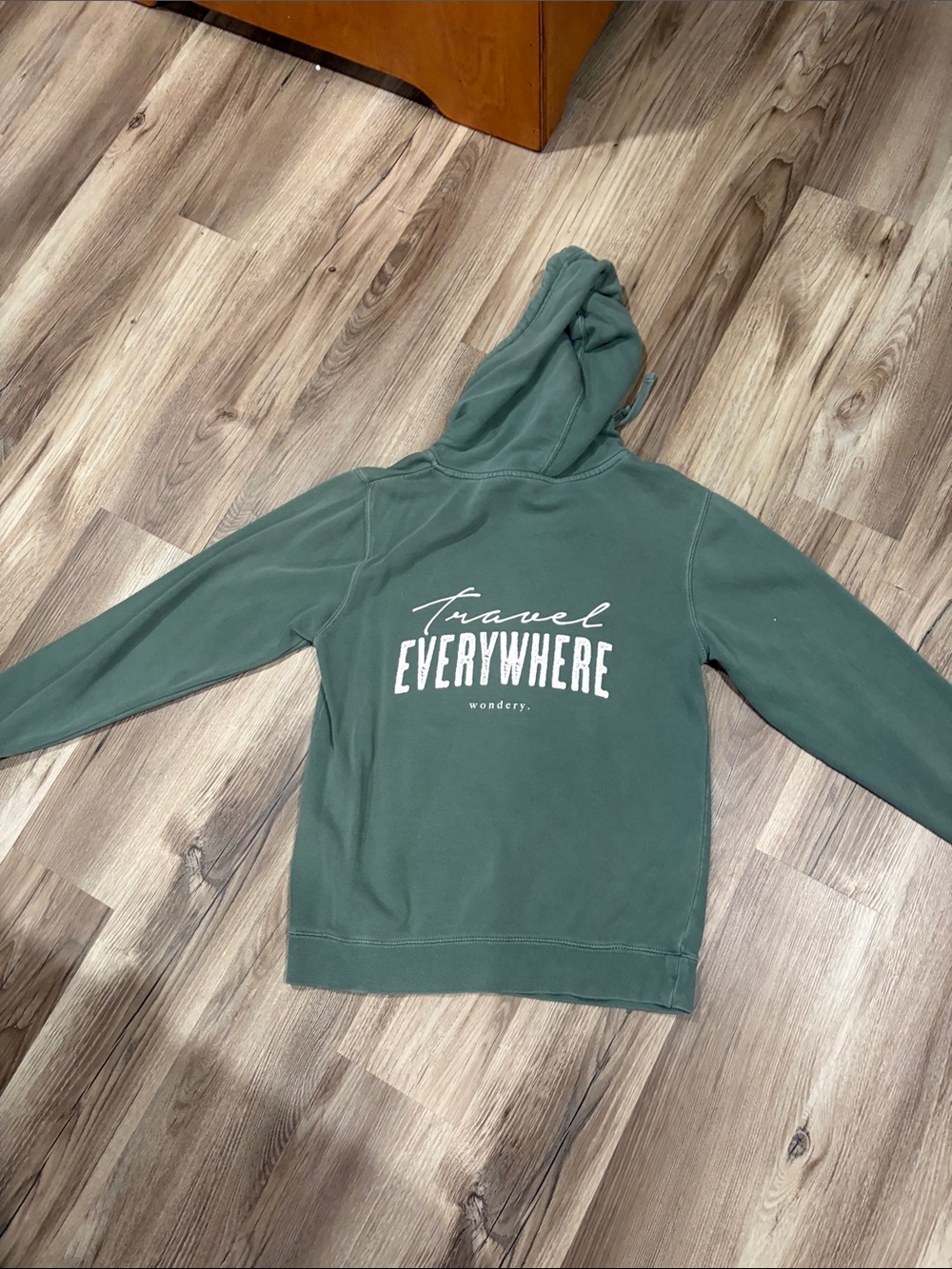 Wonderly Men's Crewneck Hooded Sweatshirt in Forest Green - Picture 2 of 3